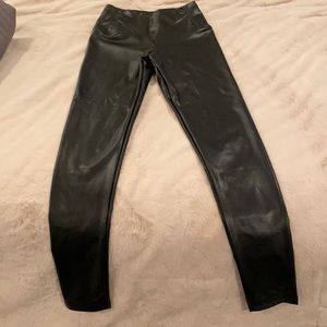 Size small lined black pleather leggings